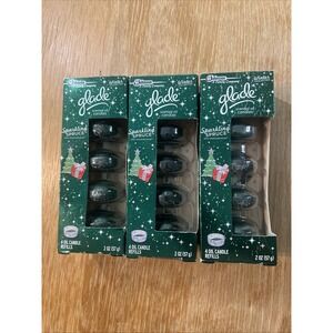 (12) GLADE Scented Oil Candle‎ refills SPARKLING SPRUCE Holiday
